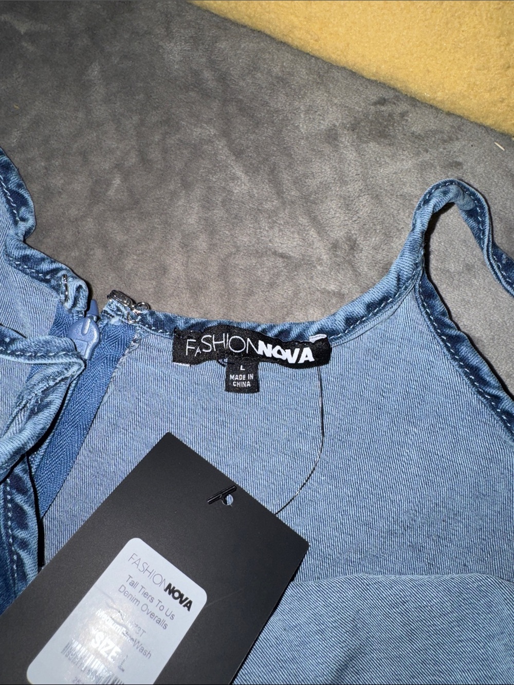 Fashion Nova Dark Blue Tiered Flare Jeans - Picture 5 of 8